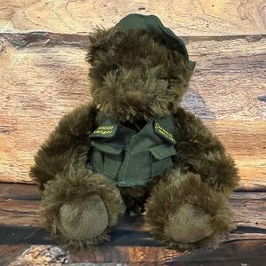 Jaag Grand Canyon Junior Ranger Teddy Bear Plush Dark Green Vest Hat 8" Tall